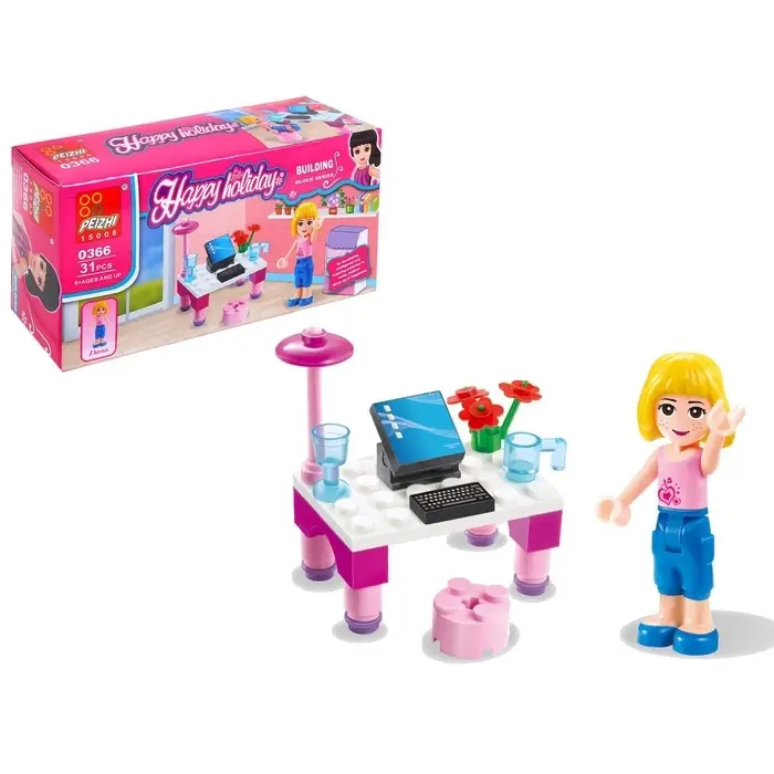 Конструктор &laquo;Девочка с компьютером&raquo;, 31 деталь