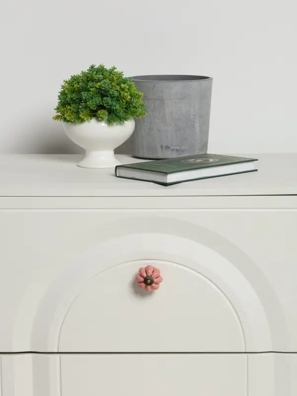 Ручка-кнопка PEONY Ceramics 001, керамическая, пудровая