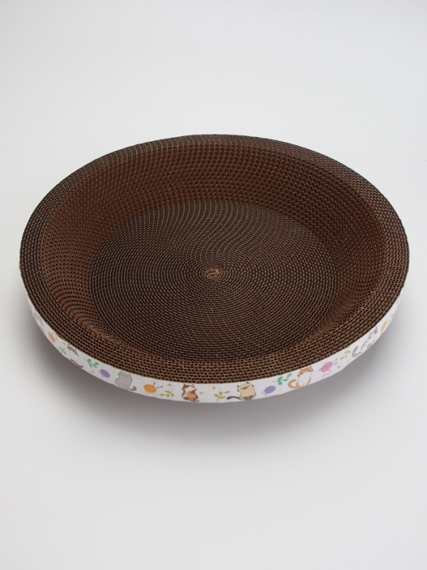 Когтеточка-лежанка "Пижон" из гофрокартона с кошачьей мятой "НЛО", 40 х 8 см