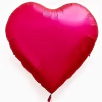 Воздушный шар фольгированный 63" &laquo;Сердце, фуксия"