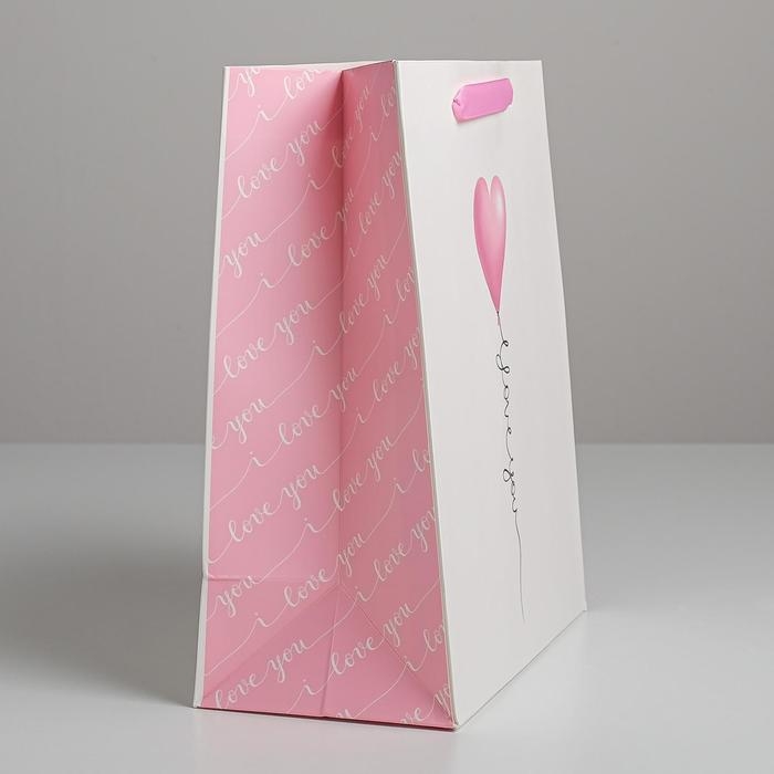 Пакет подарочный ламинированный вертикальный, упаковка, Love you, ML 23 х 27 х 11,5 см Пакет подарочный ламинированный вертикальный, упаковка, Love you, ML 23 х 27 х 11,5 см