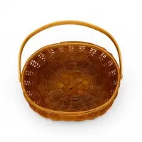 Корзина плетёная для хранения Wif, с ручкой, лоза, коричневая, набор 3 шт.