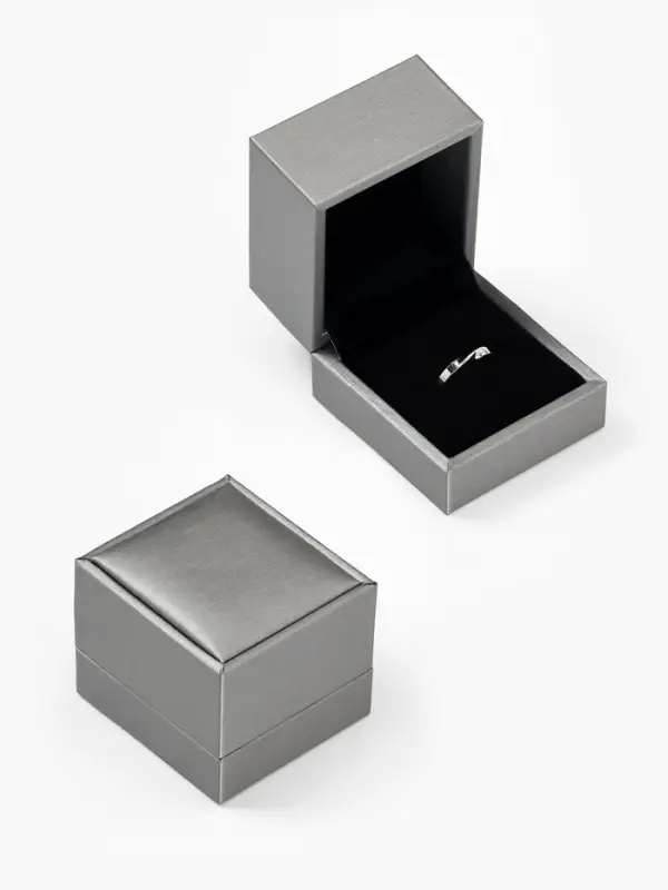 Футляр под кольцо &laquo;Квадро&raquo; классический, 6.5&times;6&times;5.5 см, серый