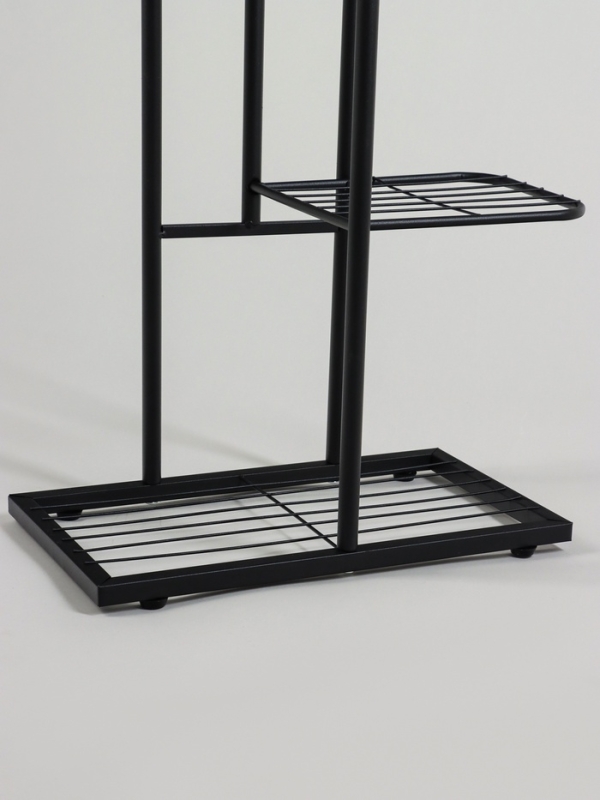 Подставка для цветов Greengo, 8 полок, 43 × 22 × 141 см, напольная, металл, чёрная Подставка для цветов Greengo, 8 полок, 43 × 22 × 141 см, напольная, металл, чёрная