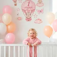 Набор оформительский &laquo;1 годик&raquo; для девочки, 11 предметов