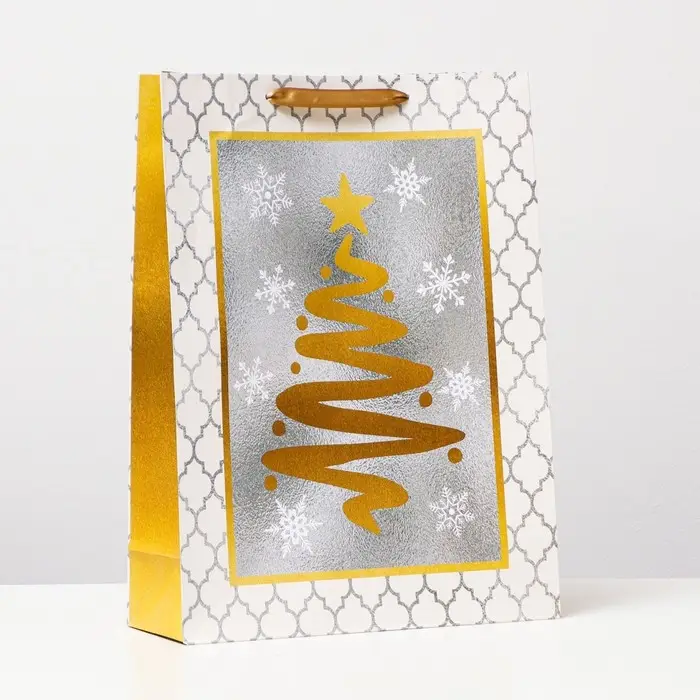 Пакет ламинированный  Пакет ламинированный "Золотая ёлка" 31 х 42 х 12 см