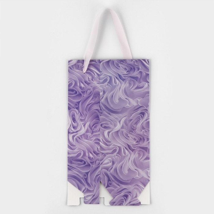 Пакет-переноска для цветов с пластиковым окном, Flowers, сиреневая, 30 х 12 х 8 см Пакет-переноска для цветов с пластиковым окном, Flowers, сиреневая, 30 х 12 х 8 см