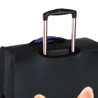 Чехол для чемодана &laquo;Корги&raquo;, 24", чёрный