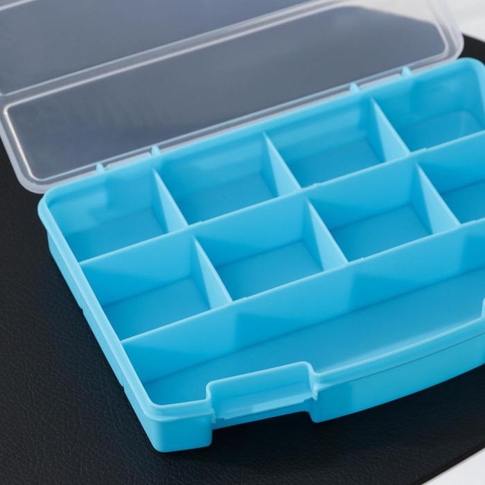 Органайзер пластиковый для хранения, 9 отделений, 19×13×3 см, цвет МИКС