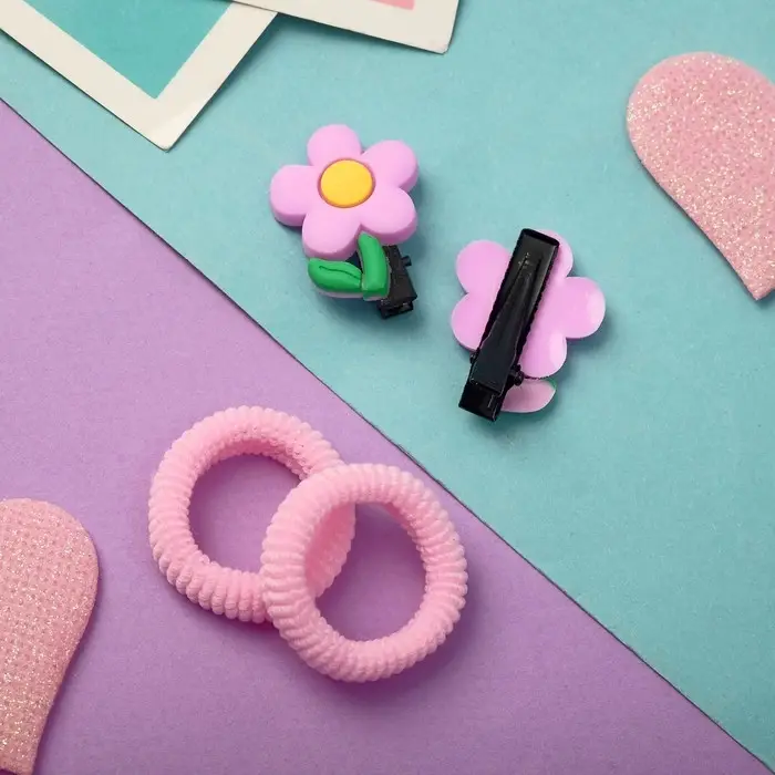 Набор для волос Набор для волос "Ариадна" (2 резинки, 2 зажима) весенний цветочек