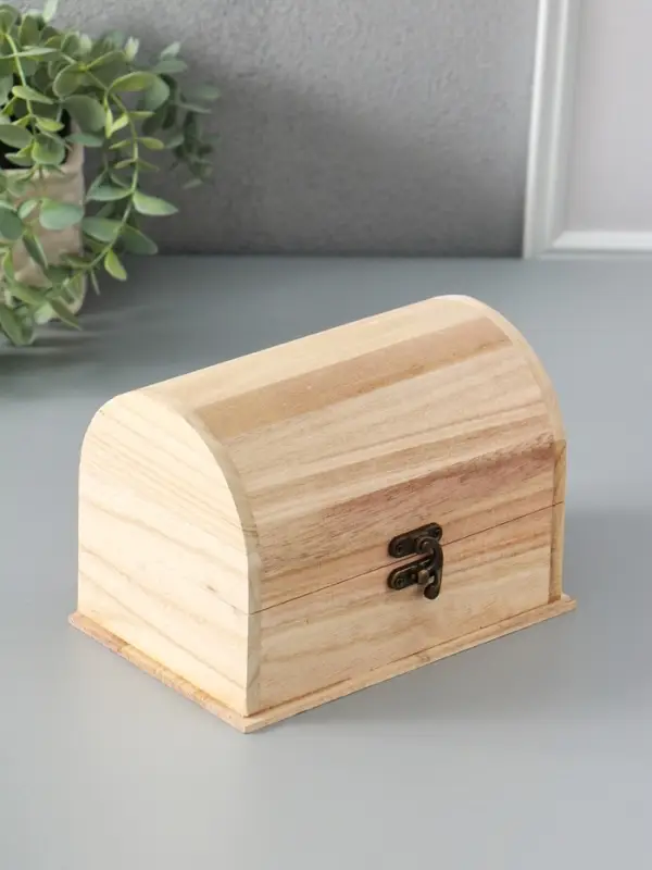 Шкатулка для росписи дерево &laquo;Сундук&raquo;, замок крючок, 18&times;12&times;12 см