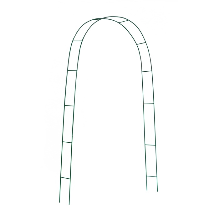 Арка садовая, 240×125×20 см, для вьющихся растений, металлическая, зелёная Арка садовая, 240×125×20 см, для вьющихся растений, металлическая, зелёная