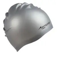 Шапочка для плавания взрослая ONLYTOP, силиконовая, 46 г, обхват 54-60 см, серая