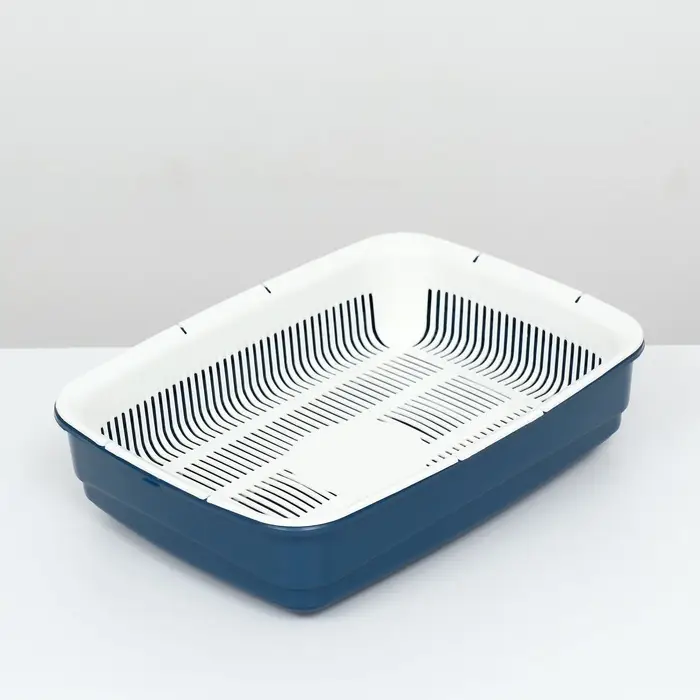 Лоток большой с сеткой Atlantis &laquo;Стандарт&raquo;, 42&times;31&times;10 см, синий