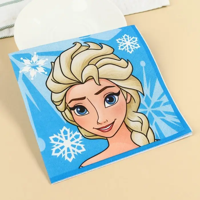 Салфетки бумажные "Эльза", 33х33 см, 20 штук, 3-х слойные, Холодное сердце