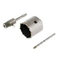 Коронка буровая в сборе ТУНДРА, SDS-plus, М22&times;65 мм