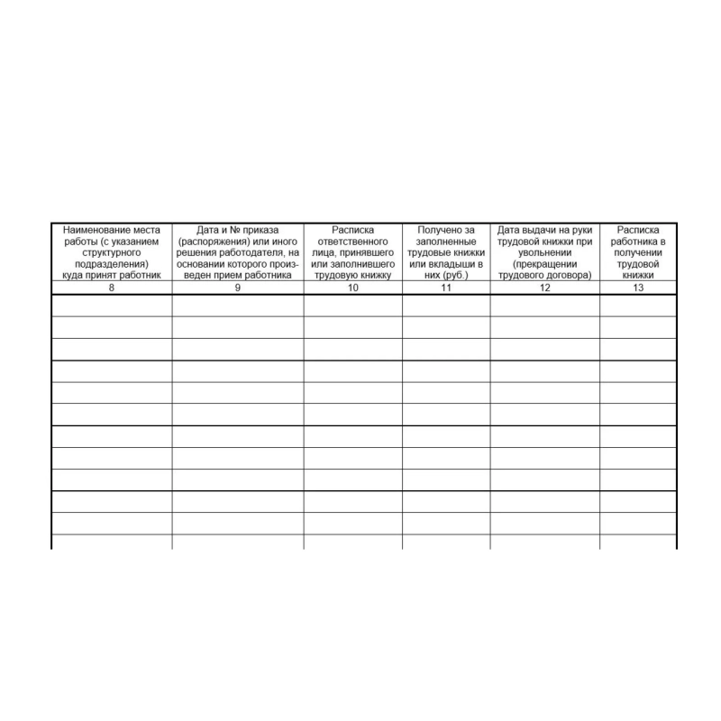 Книга учета движения трудовых книжек и вкладышей нов.ред. КД-01