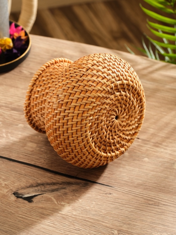 Корзинка плетеная ротанг, 16х16х13 см