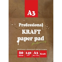 Папка для рисования и эскизов Kroyter,А3,20л,бл.крафт 140г,02649