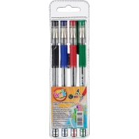 Набор шариковых ручек неавт. Beifa 4цв/наб с резин.манжет АА999-4 Китай