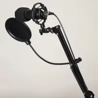 Микрофон конденсаторный Music Life черный: кабель, ветрозащита, стойка