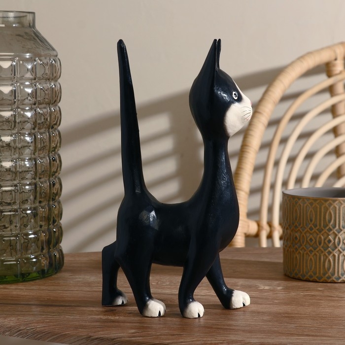 Сувенир дерево Сувенир дерево "Кошечка" чёрная 15х27х7 см