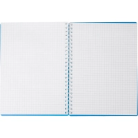 Бизнес-тетрадь А5-,96л,гребень,обл.пластик,клетка, Attache Plastic, синий