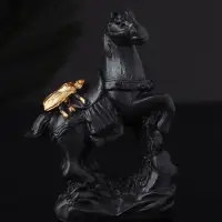 Фигура "Конь с мухой", 8х6х3 см, черный