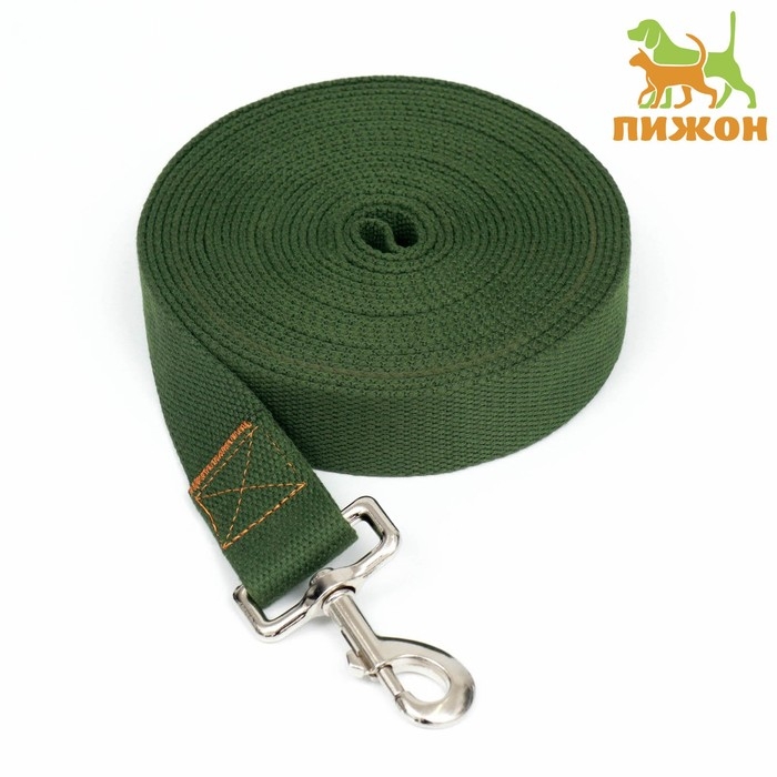 Поводок брезентовый 7 м х 3,5 см, хаки Поводок брезентовый 7 м х 3,5 см, хаки