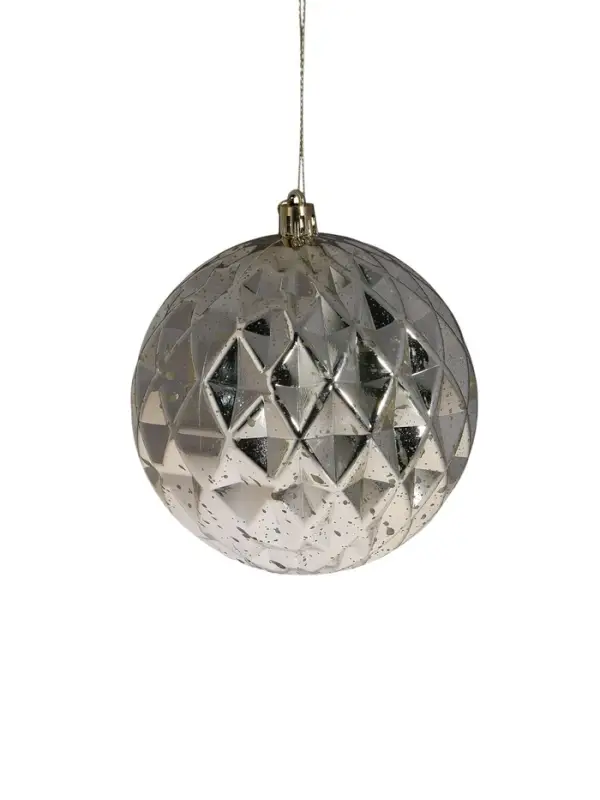 Ёлочные игрушки &laquo;Винтаж&raquo;, шары новогодние, d=10 см, набор 2 шт., грани, золотистый