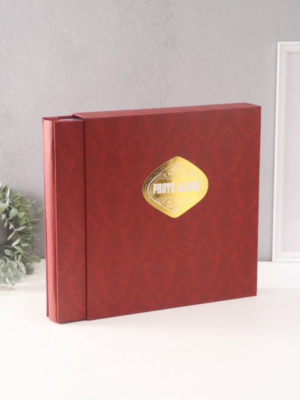 Фотоальбом на 500 фото 10х15 см Фотоальбом на 500 фото 10х15 см "Версаль" в коробке красный 4,7х33х34 см