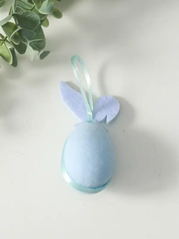 Подвески декоративные Подвески декоративные "Яйца с заичьими ушками" набор 2 шт голубой 3,5х4х9 см