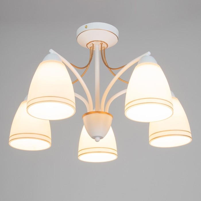 Люстра Люстра "Фрэнликс" 5хЕ27 40Вт белый 54х54х30 см BayerLux