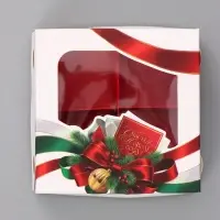 Коробка подарочная для 4 конфет &laquo;Счастья в Новом году!&raquo;, 10.5&times;10.5&times;3.5 см