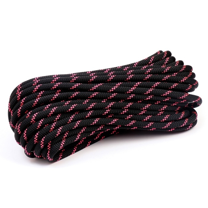 Веревка страховочно-спасательная  Веревка страховочно-спасательная "Высота" черная, d= 10 мм, 20 м