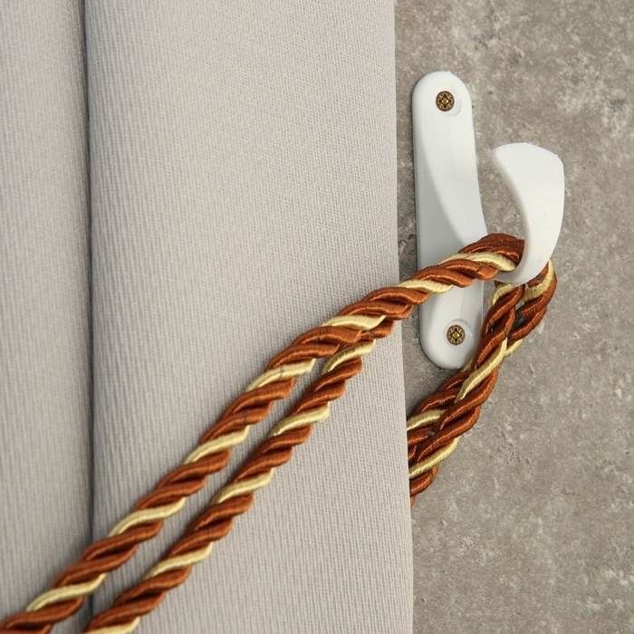 Крючок для штор CAPPIO KS101, однорожковый, цвет белый, 2 шт. Крючок для штор CAPPIO KS101, однорожковый, цвет белый, 2 шт.