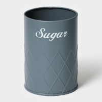 Банка для сахара Magistro Sugar Graphite, 9,5×13,5 см, цвет серый, с бамбуковой крышкой