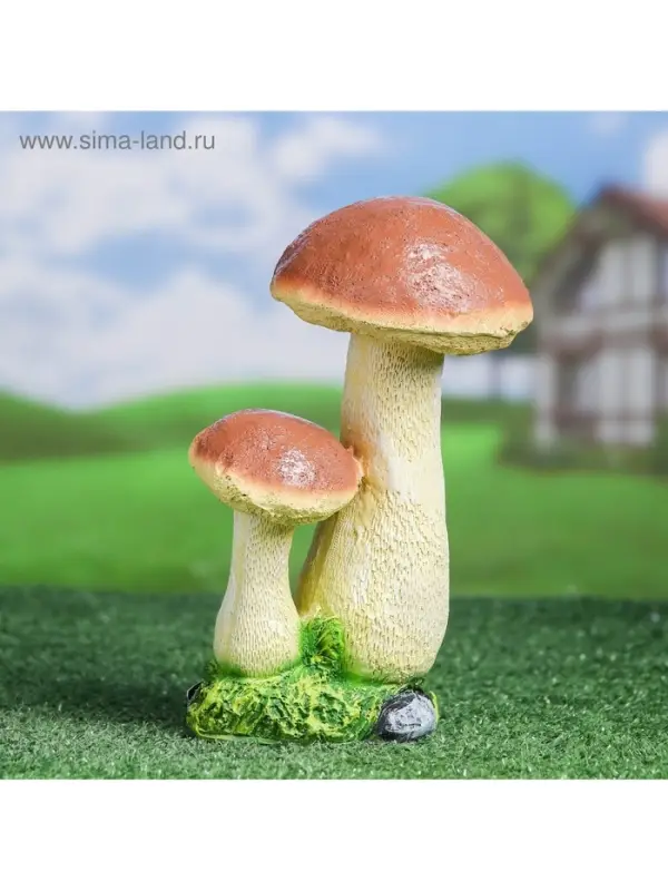 Садовая фигура из полистоуна &laquo;Грибы-подосиновики&raquo;, 20&times;12&times;24 см