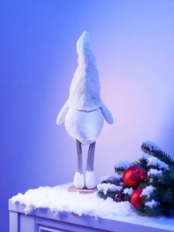 Фигура текстиль «Гном в белом» 55 см, 1 LED, от батареек AG13×3, свечение тёплое белое Фигура текстиль «Гном в белом» 55 см, 1 LED, от батареек AG13×3, свечение тёплое белое
