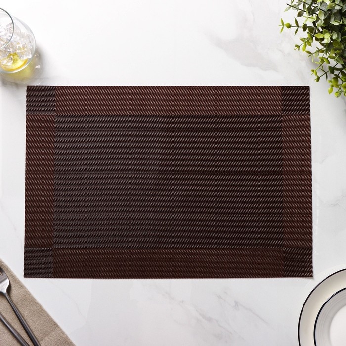 Салфетки сервировочные на стол Доляна «Шахматы», 45×30 см, 4 шт, цвет коричневый Салфетки сервировочные на стол Доляна «Шахматы», 45×30 см, 4 шт, цвет коричневый