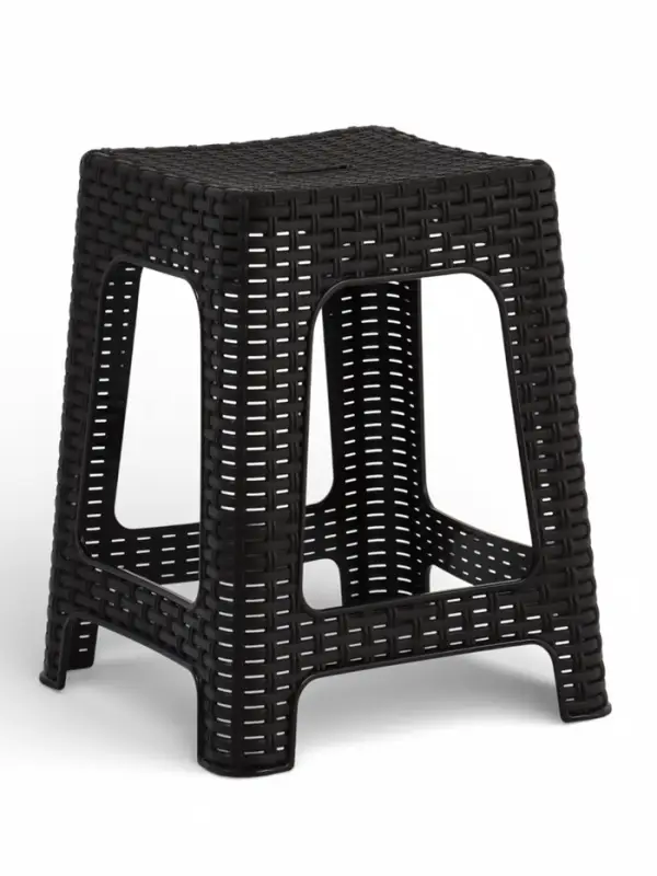 Табурет квадратный Rattan, 36.3&times;36.3&times;44.8 см, пластиковый, цвет горький шоколад
