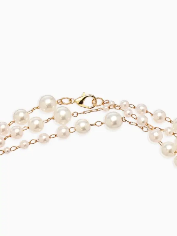 Бусы жемчужные d=3,4,5,6,8,10, цвет белый в золоте