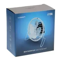 Вентилятор настольный Luazon LOF-05, осевой, 2.5 Вт, 12 см, металл, белый