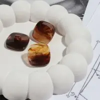 Пуговицы на ножке &laquo;Квадрат&raquo;, 22&times;22 мм, набор 5 шт., коричневые