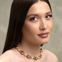 Бусы &laquo;Жемчуг Борокко&raquo;, белые в золоте, 40 см