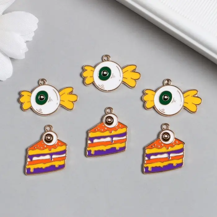 Декор для творчества металл, эмаль &laquo;Глаз&raquo;, 2&times;1.8 см, МИКС