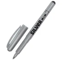 Маркер для декора Centropen 2690, перманентный, узел 3.8 мм, линия 1.5-3.0 мм, серебристый
