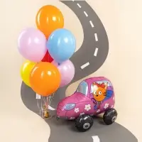 Воздушный шар фольгированный 3D 29" «Три Кота. Карамелька в машине» Воздушный шар фольгированный 3D 29" «Три Кота. Карамелька в машине»