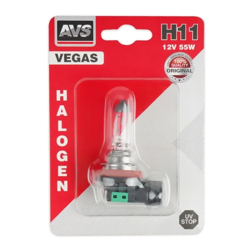 Галогенная лампа AVS Vegas в блистере H11.12V.55W.1шт.