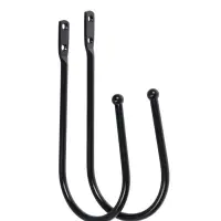 Крючок для штор ТУНДРА KS011, однорожковый, цвет черный, 2 шт Крючок для штор ТУНДРА KS011, однорожковый, цвет черный, 2 шт